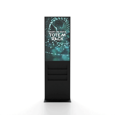 Smart Line Digitale Infostelle / Totem mit 6 x A4 Regal - bannerama