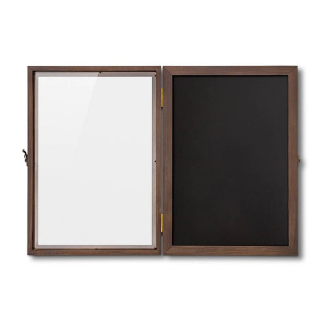 Schaukasten Holz mit Kreidetafel - bannerama