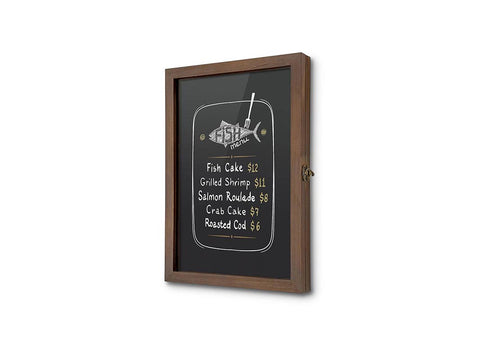 Schaukasten Holz mit Kreidetafel - bannerama