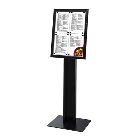 Speisekartenkasten freistehend schwarz - bannerama