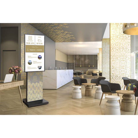 Digitales Schaufenster Display mit Textil - bannerama 