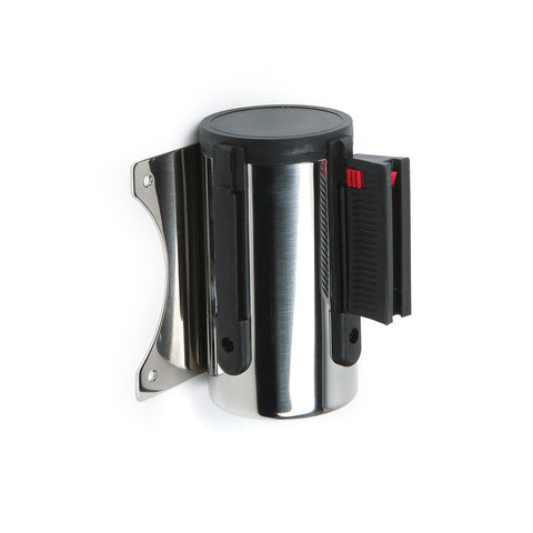 Absperrband zur Wandmontage schwarz/chrome - bannerama 